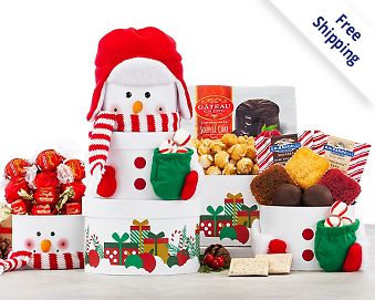 Snowman Gift Tower Free Shipping